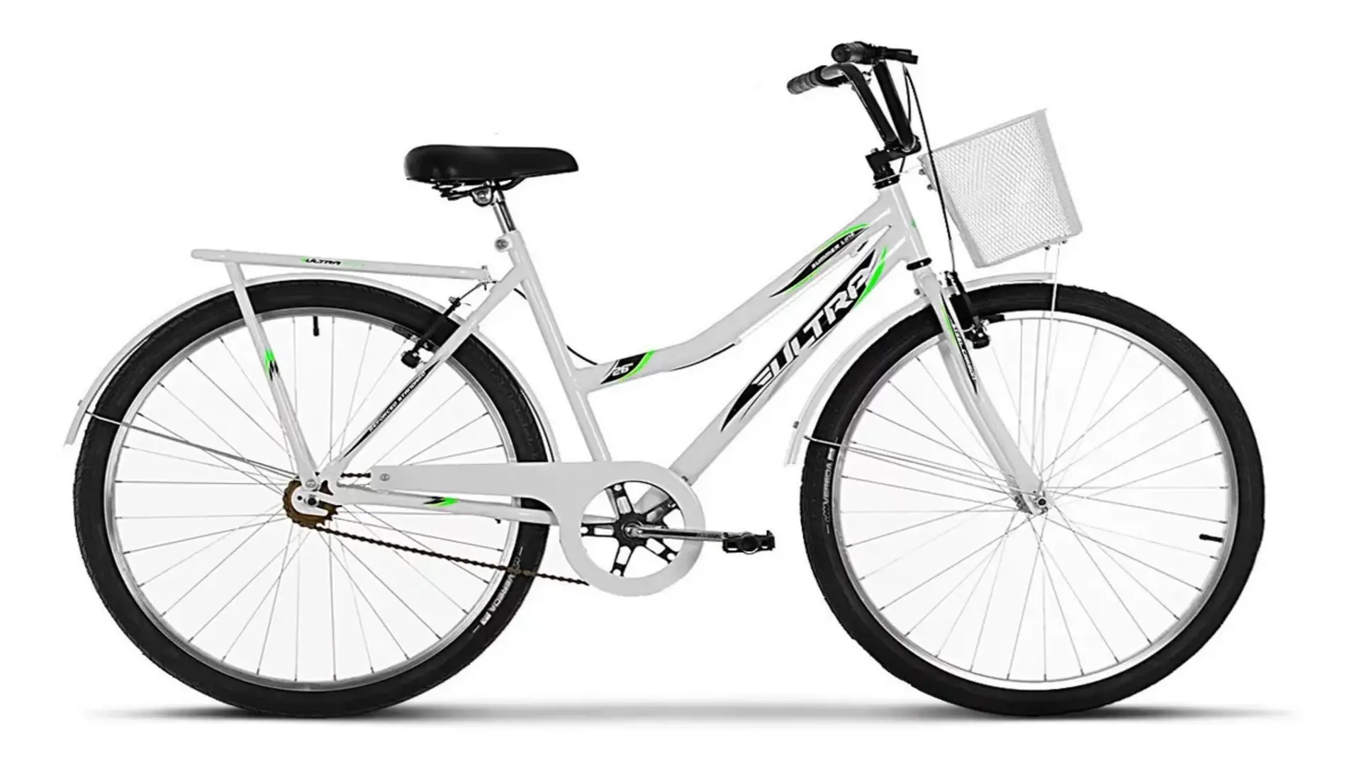 Bike vintage urbana com cesto traz estilo retrô à cidade