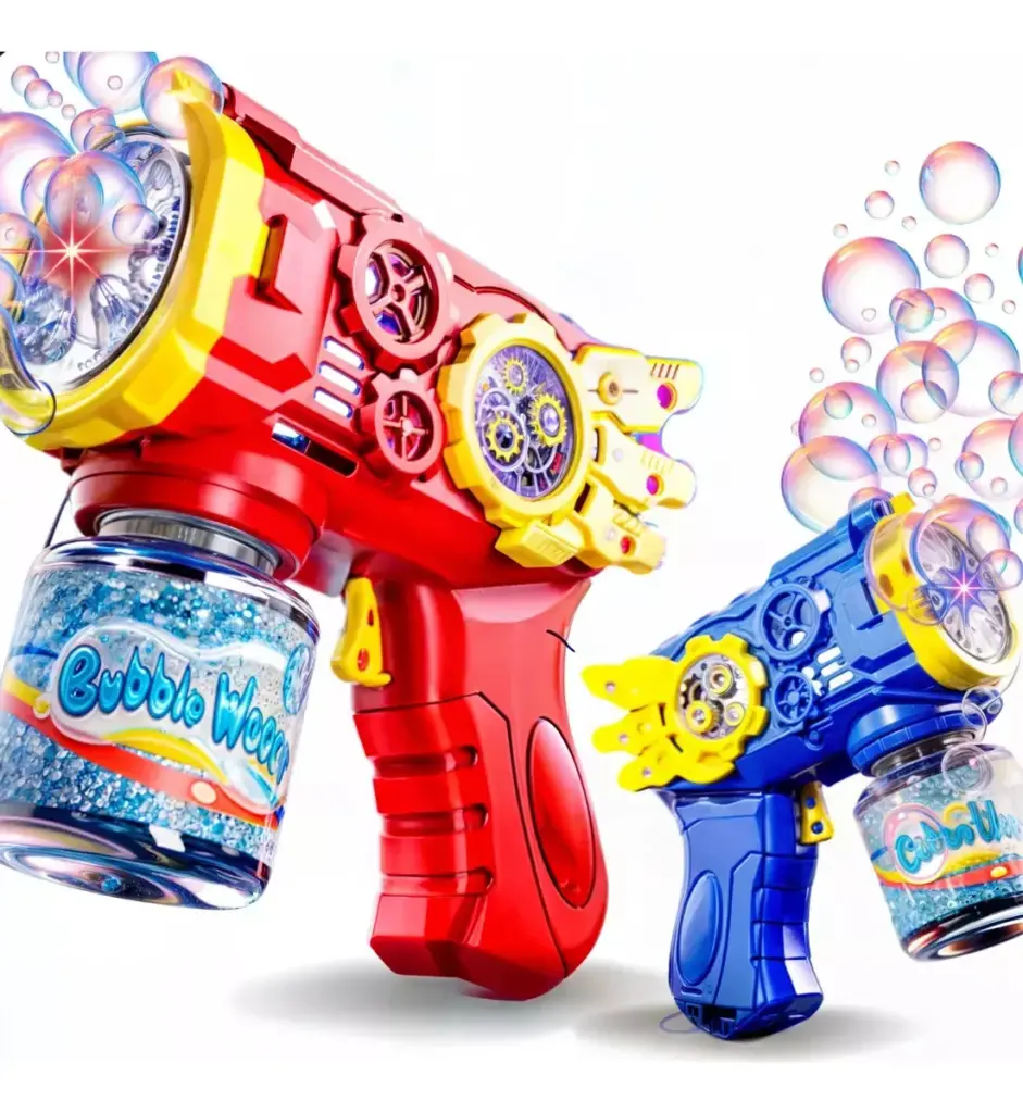 Pistola de Bolhas Flying Vermelha faz sucesso entre crianças