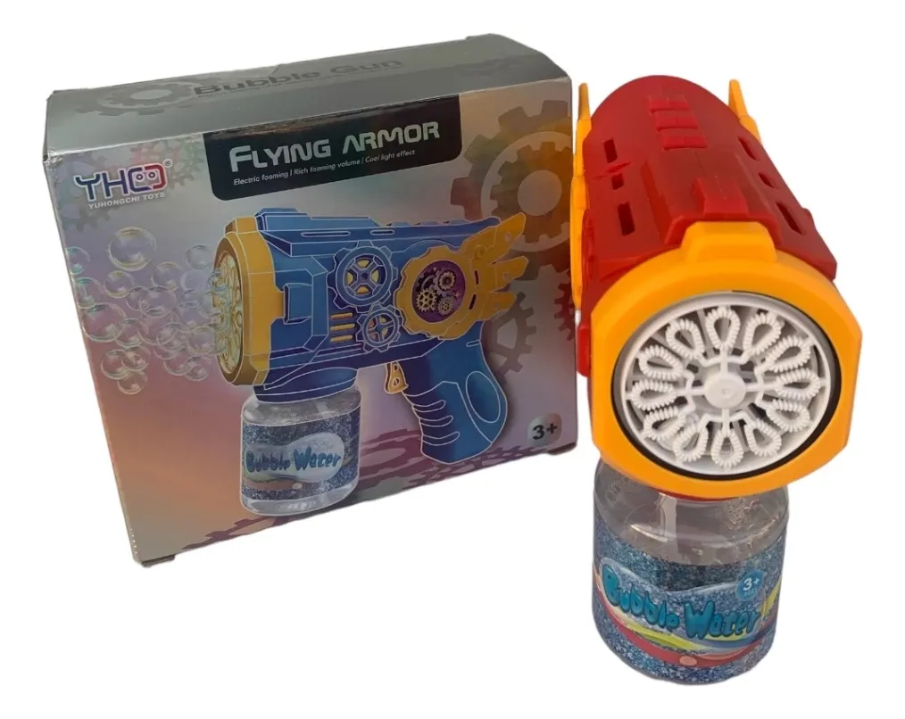 Pistola de Bolhas Flying Vermelha faz sucesso entre crianças