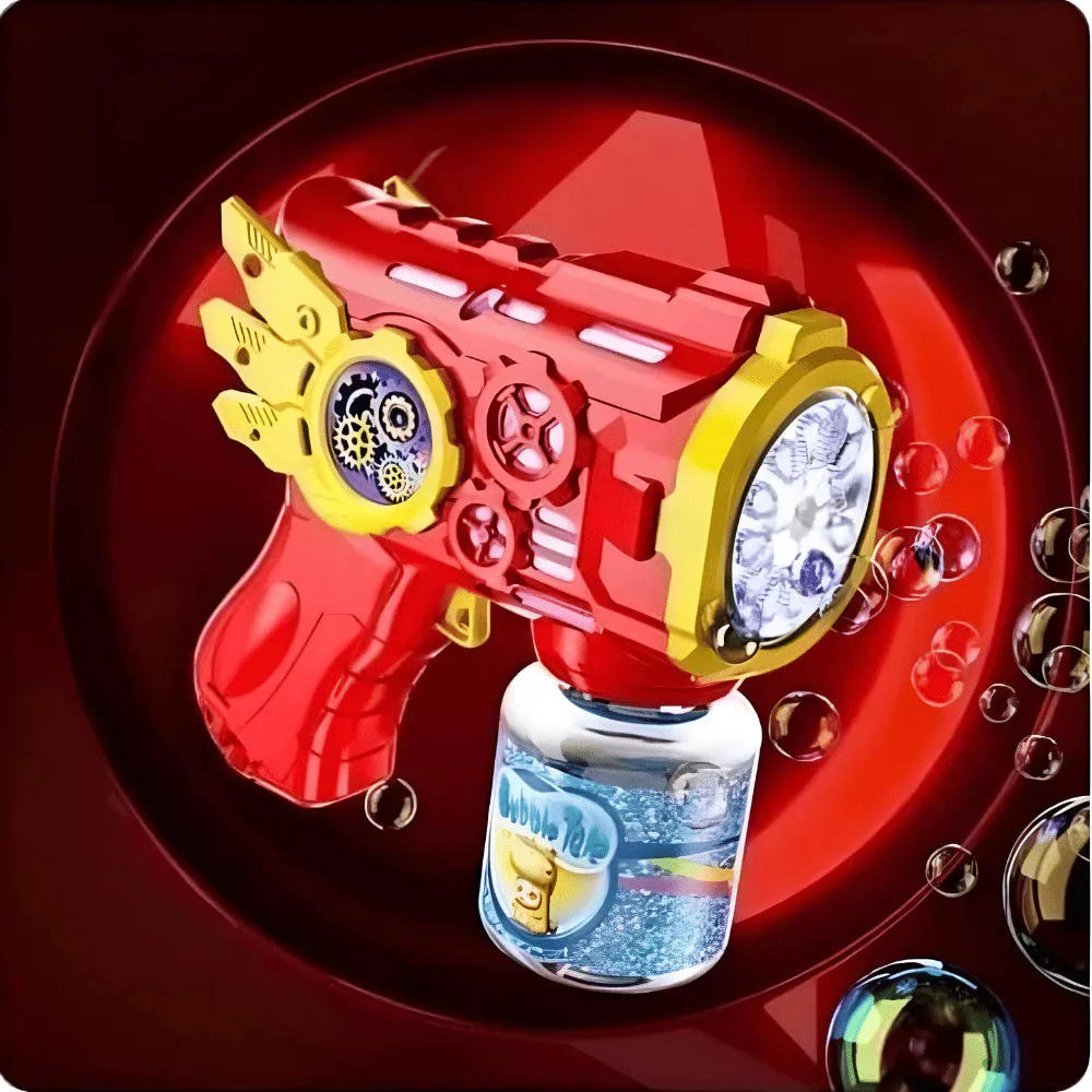 Pistola de Bolhas Flying Vermelha faz sucesso entre crianças