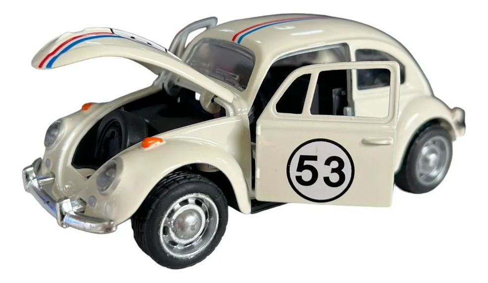 Carrinho Fusca Herbie 53 1:32 impressiona pais colecionadores