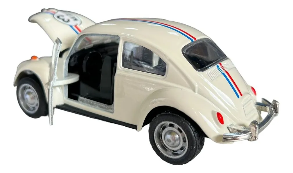 Carrinho Fusca Herbie 53 1:32 impressiona pais colecionadores