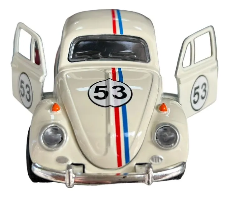 Carrinho Fusca Herbie 53 1:32 impressiona pais colecionadores