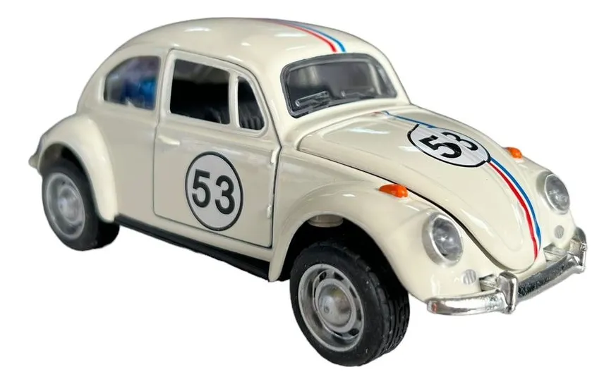 Carrinho Fusca Herbie 53 1:32 impressiona pais colecionadores