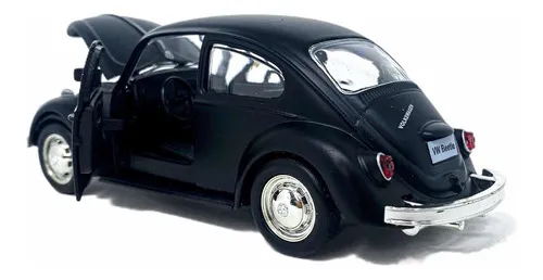 Fusca 1:32 preto-fosco empolga colecionadores e crianças