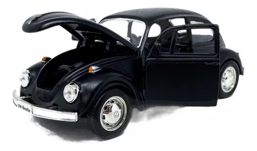 Fusca 1:32 preto-fosco empolga colecionadores e crianças