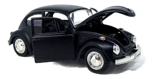 Fusca 1:32 preto-fosco empolga colecionadores e crianças