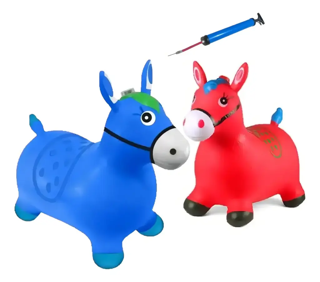 Cavalinho Pula-Pula Azul Estimula Equilíbrio e Diversão