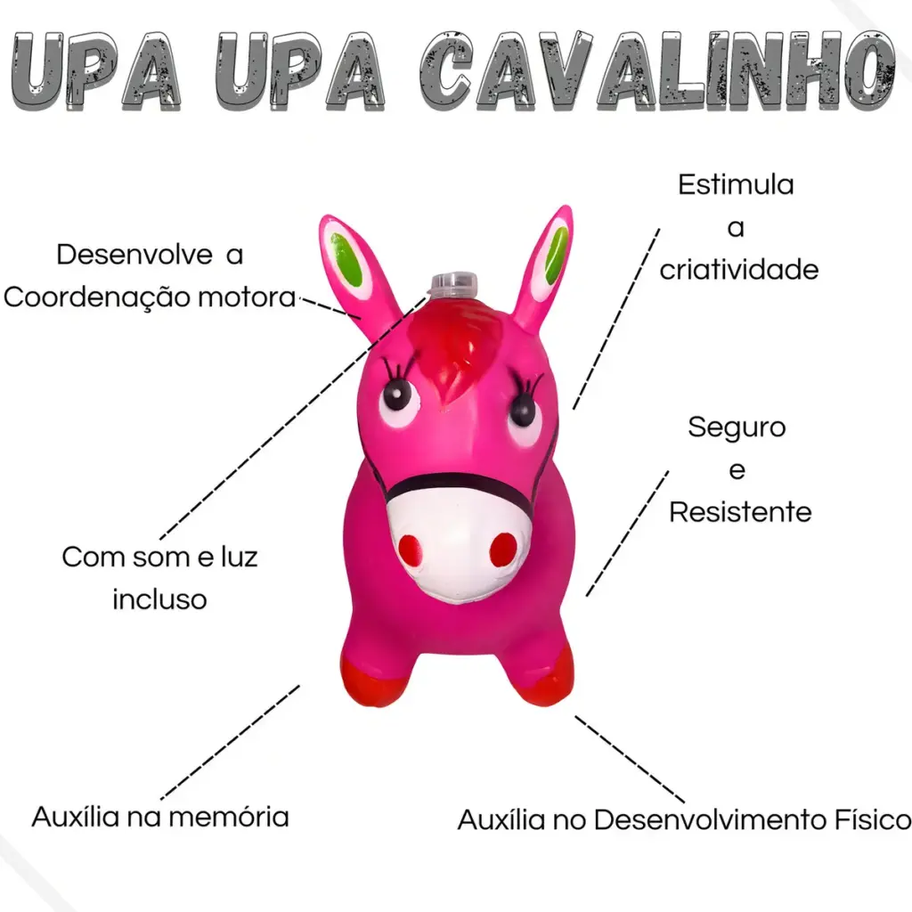 Pais aprovam Cavalinho Upa Upa Rosa por estímulo motor
