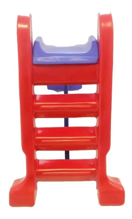 Escorregador Infantil Médio 3 Degraus Azul brilha no quintal