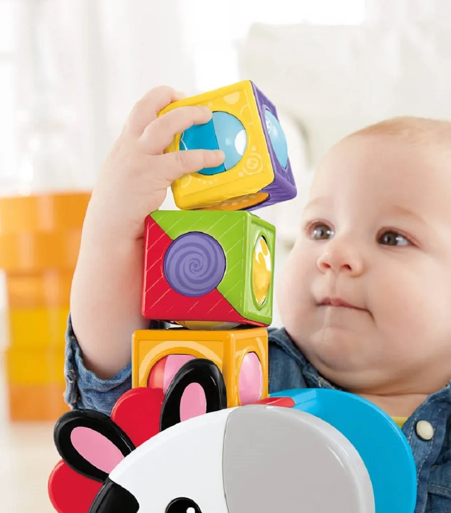 Fisher-Price Zebra: descoberta e diversão com 3 blocos