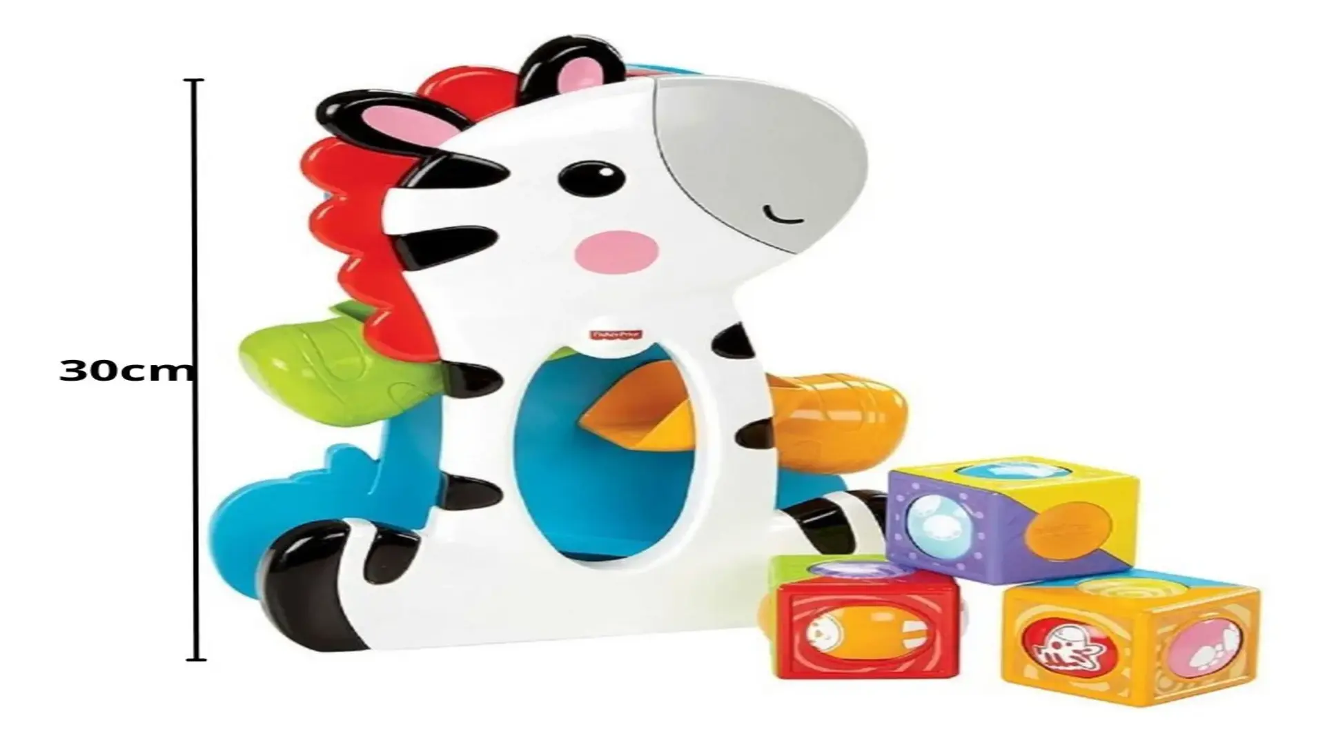 Fisher-Price Zebra: descoberta e diversão com 3 blocos