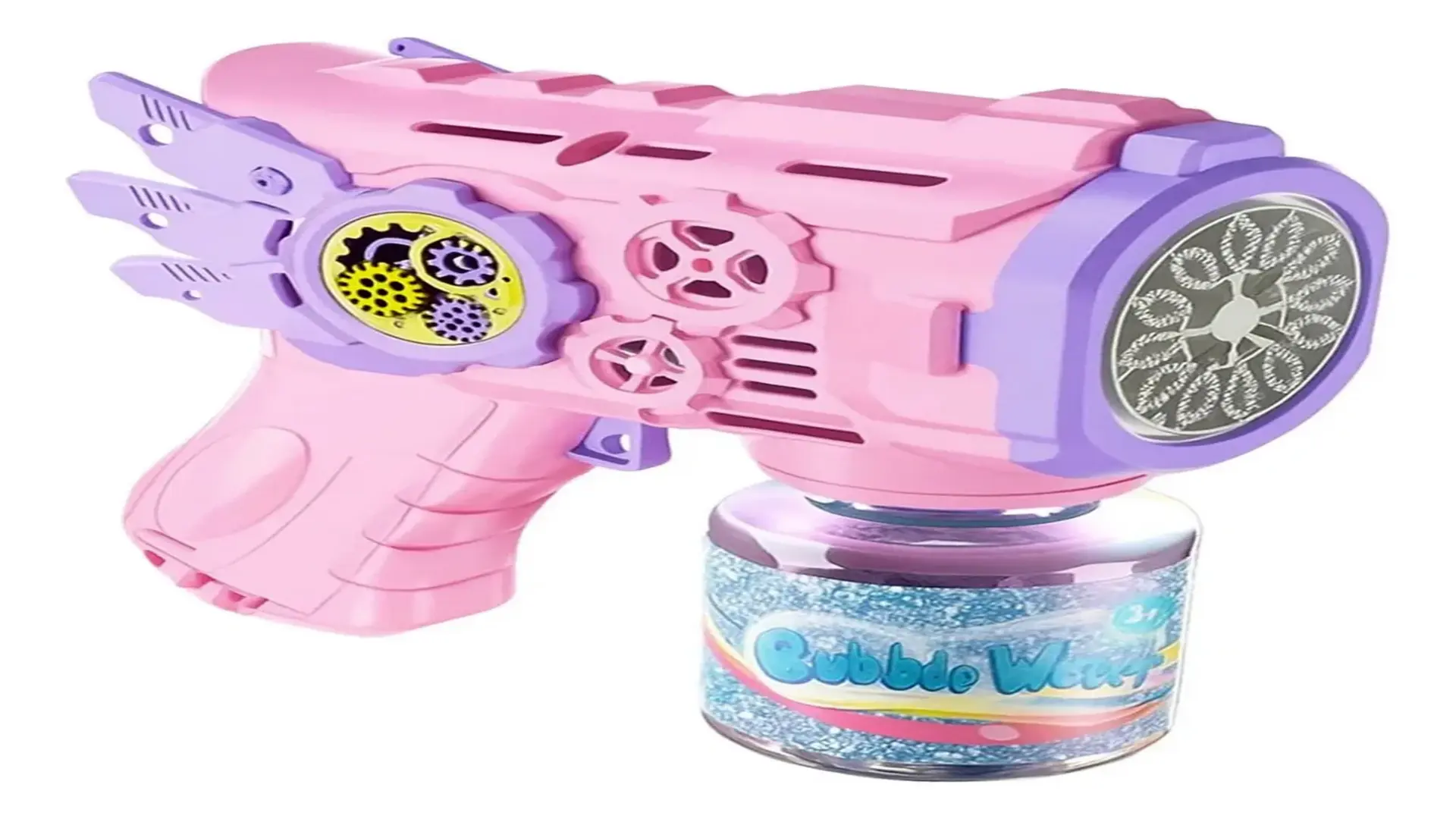 Flying Rosa: pistola de bolha automática encanta crianças