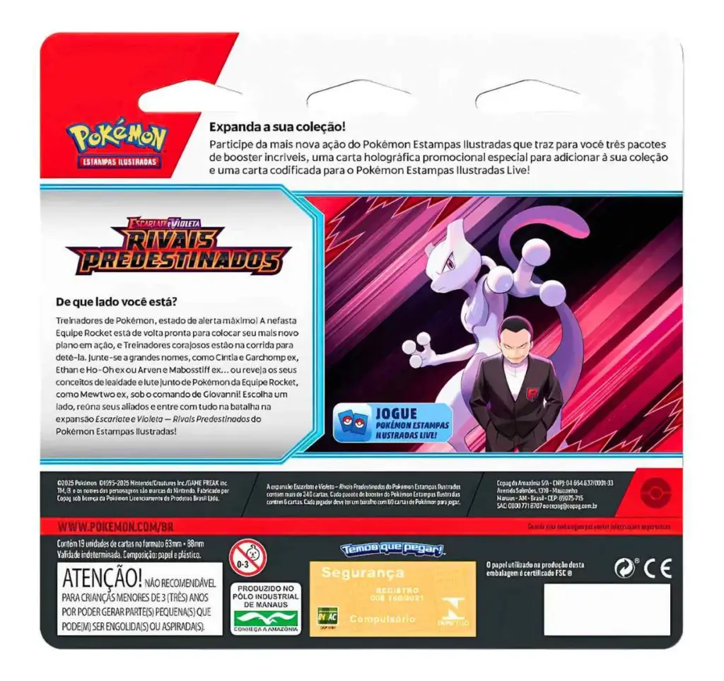 Kit Pokémon Rivais Predestinados em Português agrada pais