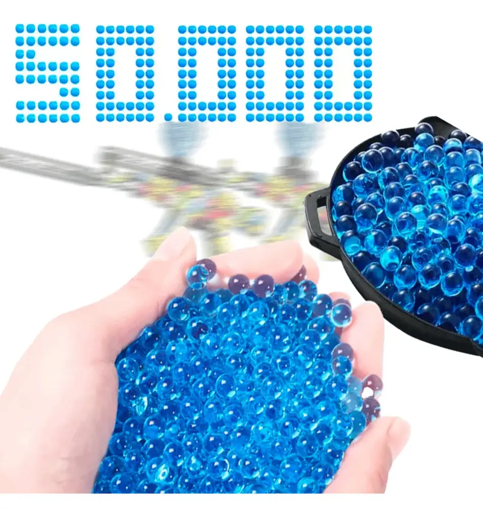 Kit 50 Mil Bolinhas de Gel Azul faz sucesso ao ar livre