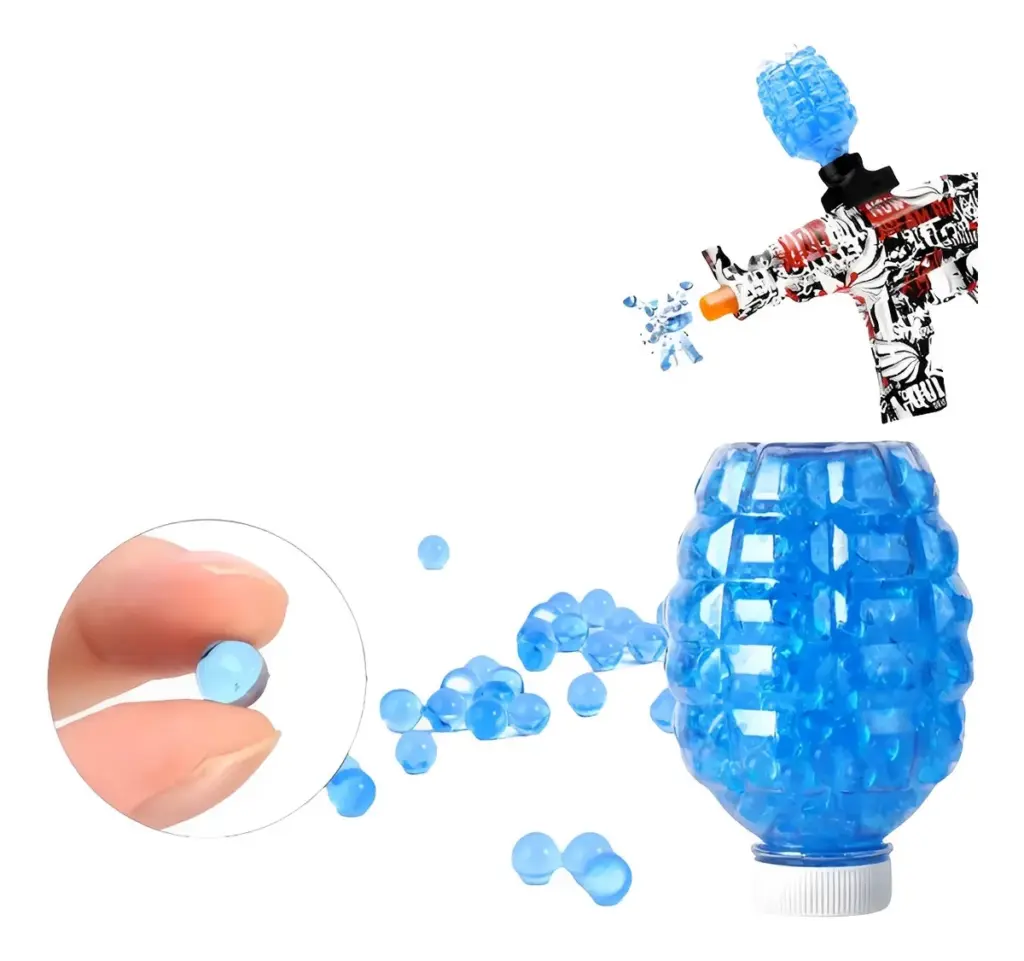 Kit 50 Mil Bolinhas de Gel Azul faz sucesso ao ar livre