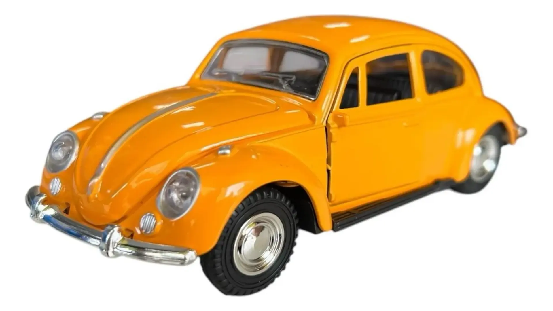 Miniatura Fusca Dourado 1:32 reúne detalhes e nostalgia
