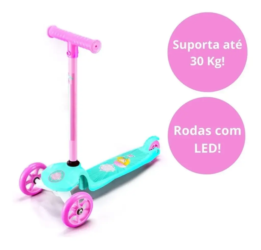Patinete Turma da Aventura Rosa ganha elogios de pais