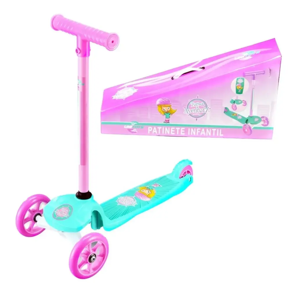 Patinete Turma da Aventura Rosa ganha elogios de pais