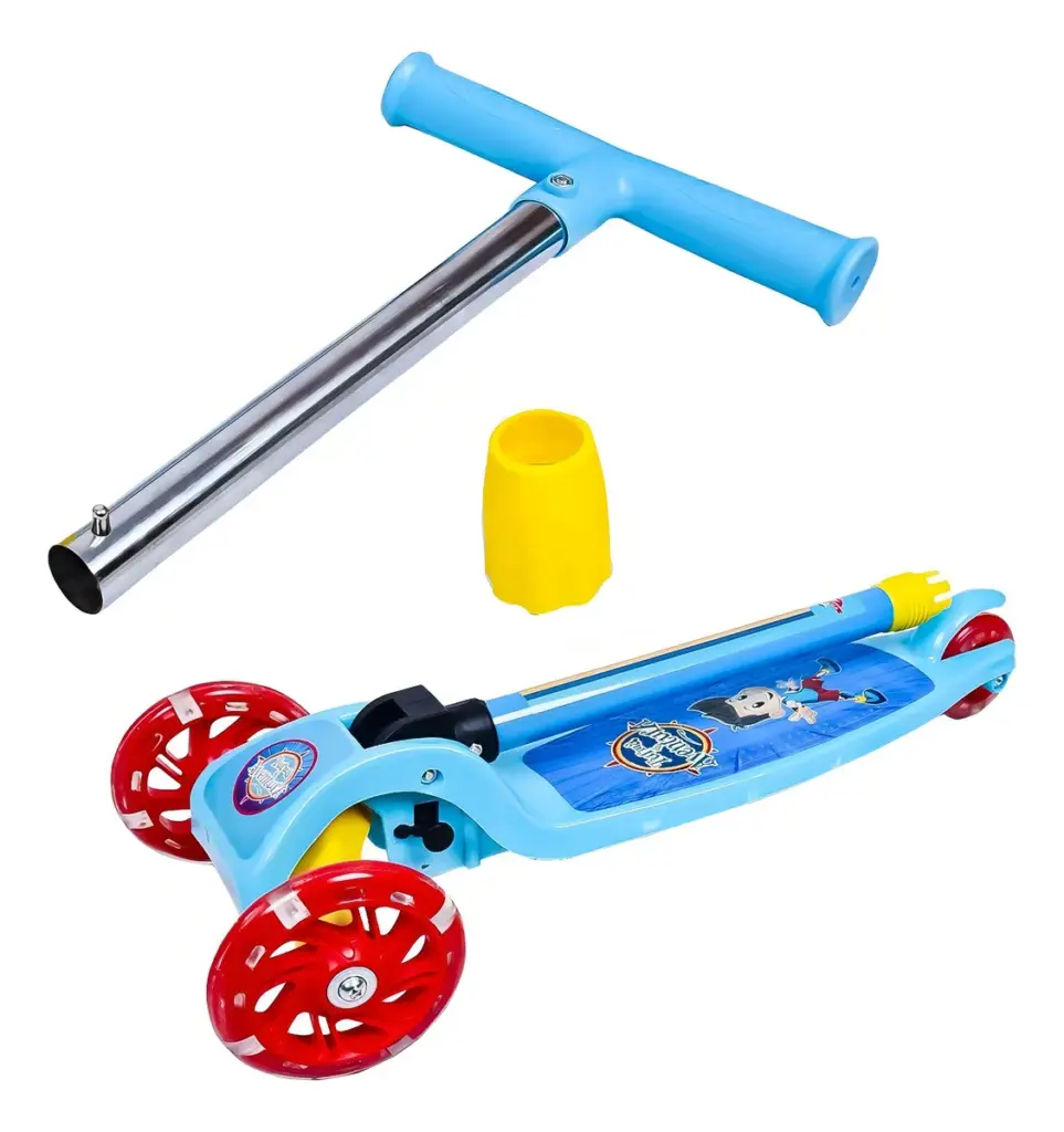 Patinete Unitoys 3 Rodas LED diverte pais e crianças