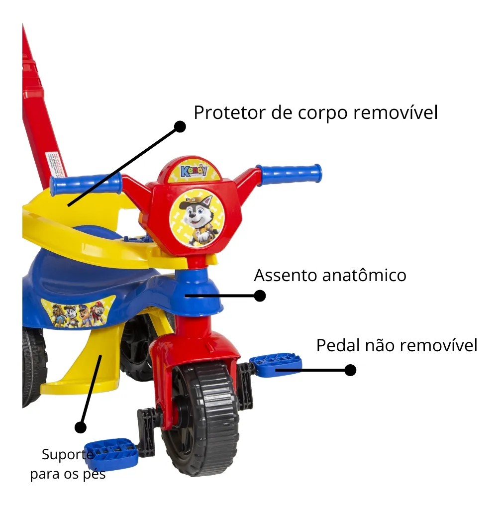Triciclo Baby Dog da Kendy estimula equilíbrio do bebê